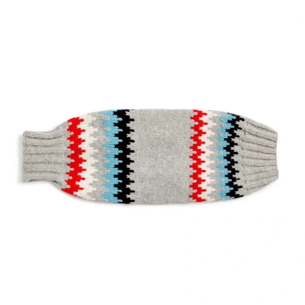 NWT Chilly Dog for Free People Chevron Grey Sweater XXS